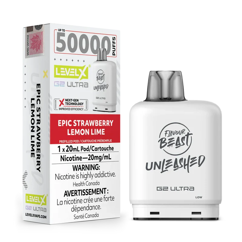 Level X Flavour Beast Unleashed G2 Ultra - Epic Strawberry Lemon Lime 20mg