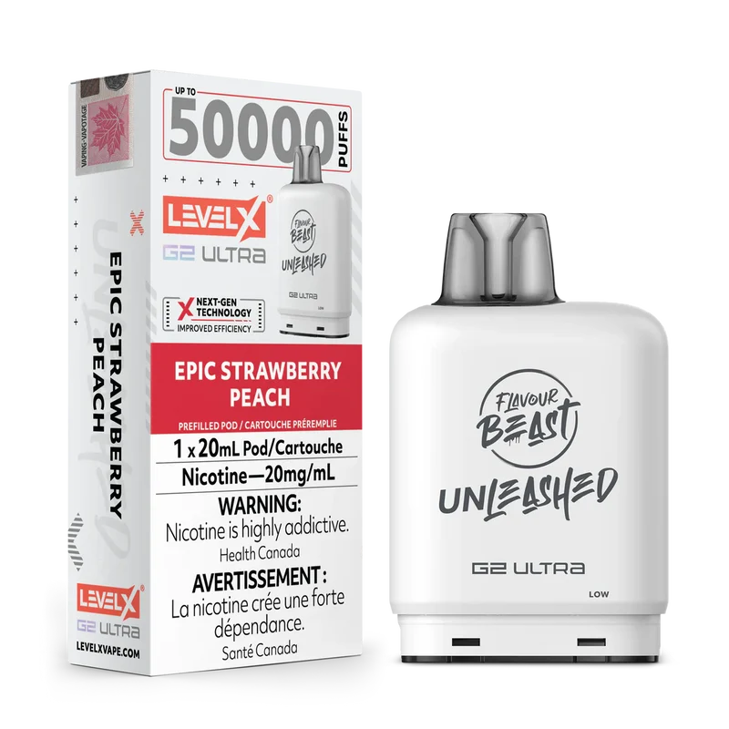 Level X Flavour Beast Unleashed G2 Ultra - Epic Strawberry Peach 20mg