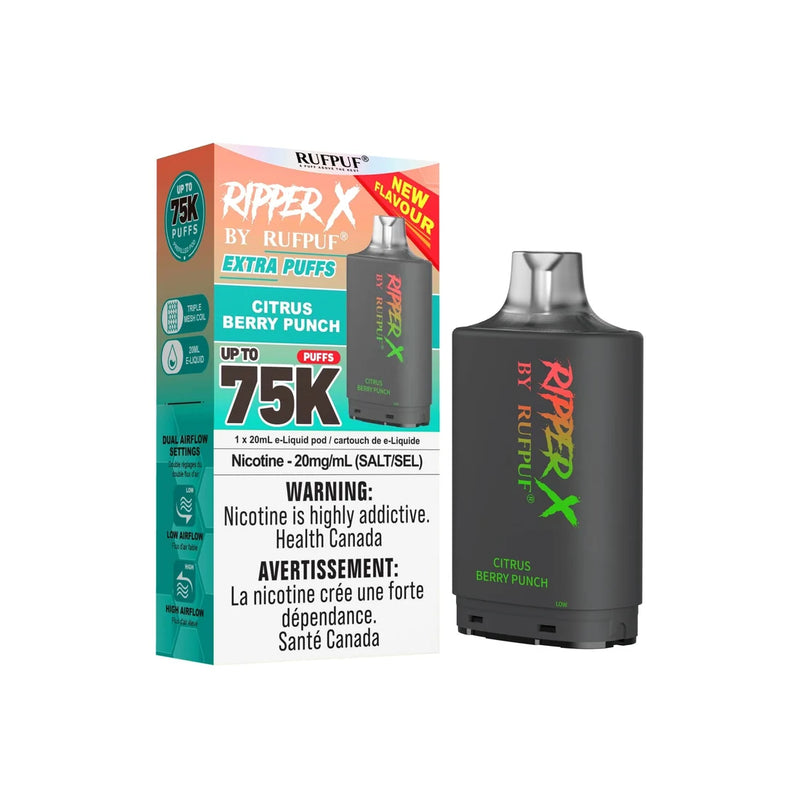 RIPPER X by RUFPUF 75K Pod - Citrus Berry Punch 20mg