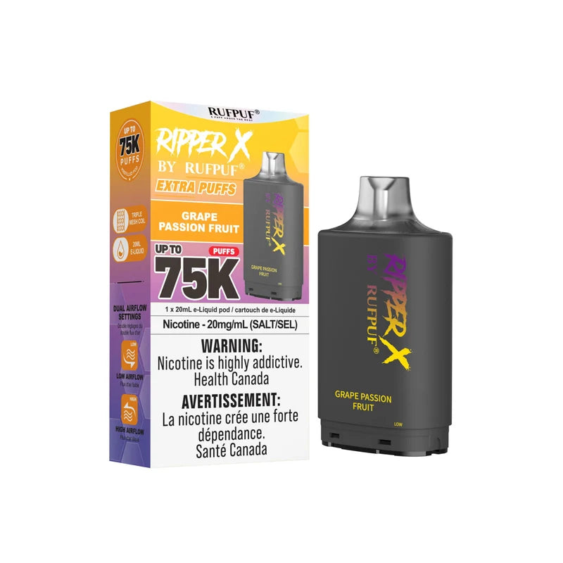 RIPPER X by RUFPUF 75K Pod - Grape Passion Fruit 20mg