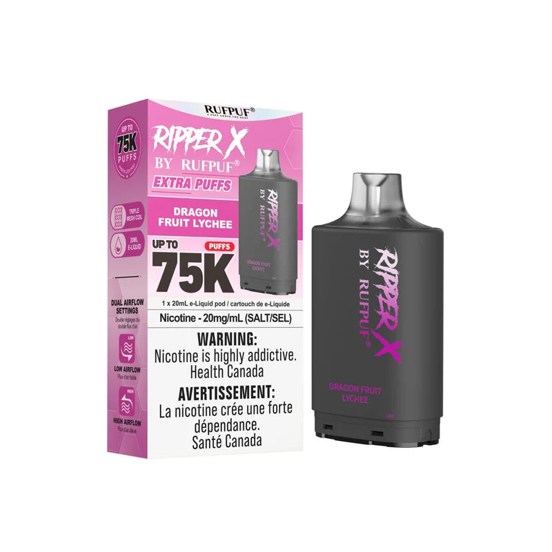 RIPPER X by RUFPUF 75K Pod - Dragon Fruit Lychee 20mg