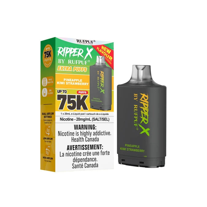 RIPPER X by RUFPUF 75K Pod - Pineapple Kiwi Strawberry 20mg