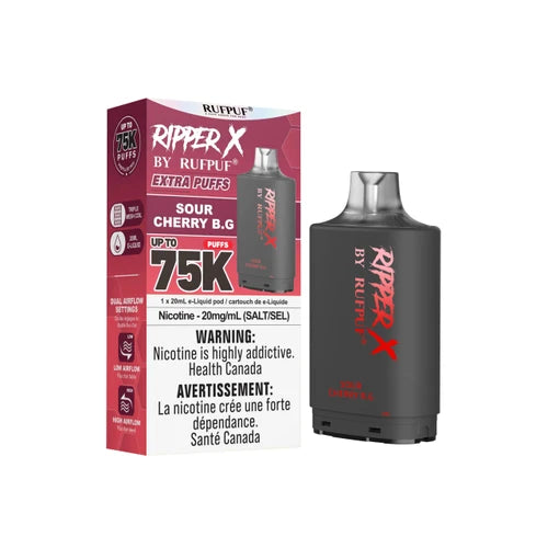 RIPPER X by RUFPUF 75K Pod - Sour Cherry B.G. 20mg