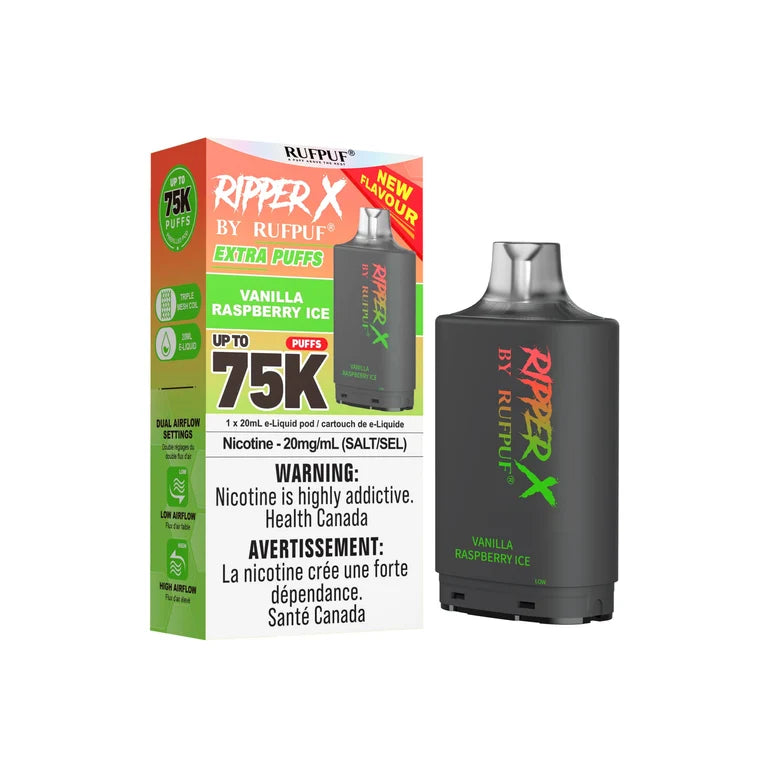 RIPPER X by RUFPUF 75K Pod - Vanilla Raspberry Ice 20mg