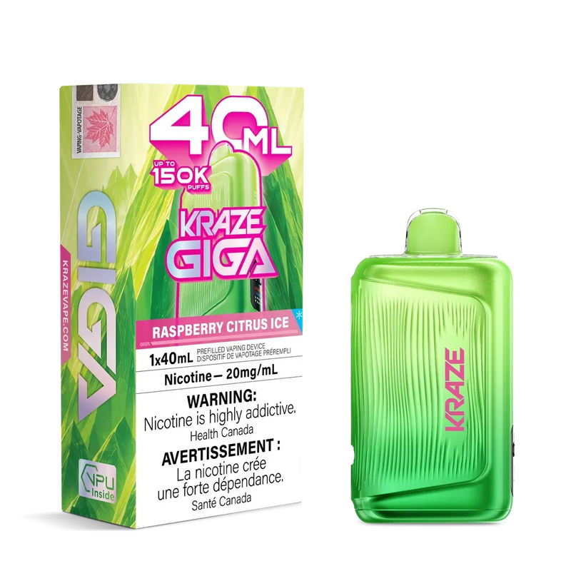 Kraze Giga Disposable - Raspberry Citrus Ice 20mg