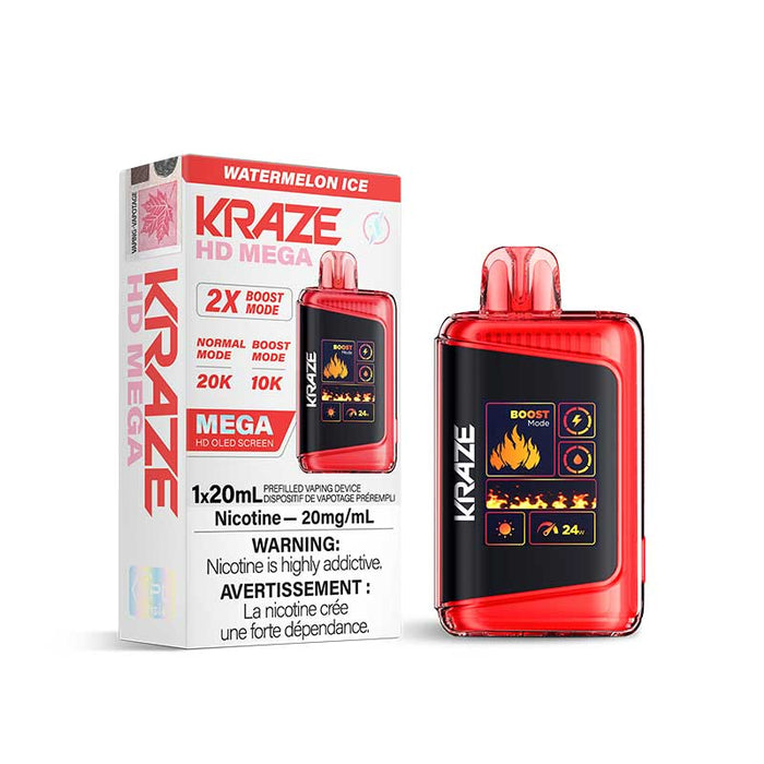 Kraze HD Mega Disposable Watermelon Ice 20mg