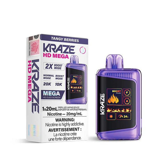 Kraze HD Mega Disposable Tangy Berries 20mg