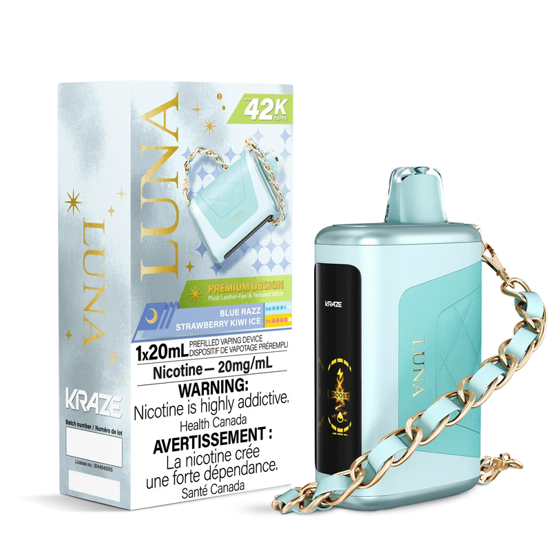Kraze Luna Disposable - Blue Razz Strawberry Kiwi Ice 20mg
