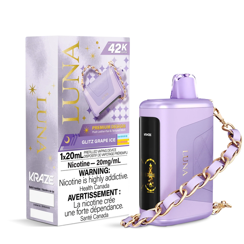 Kraze Luna Disposable - Glitz Grape Ice 20mg