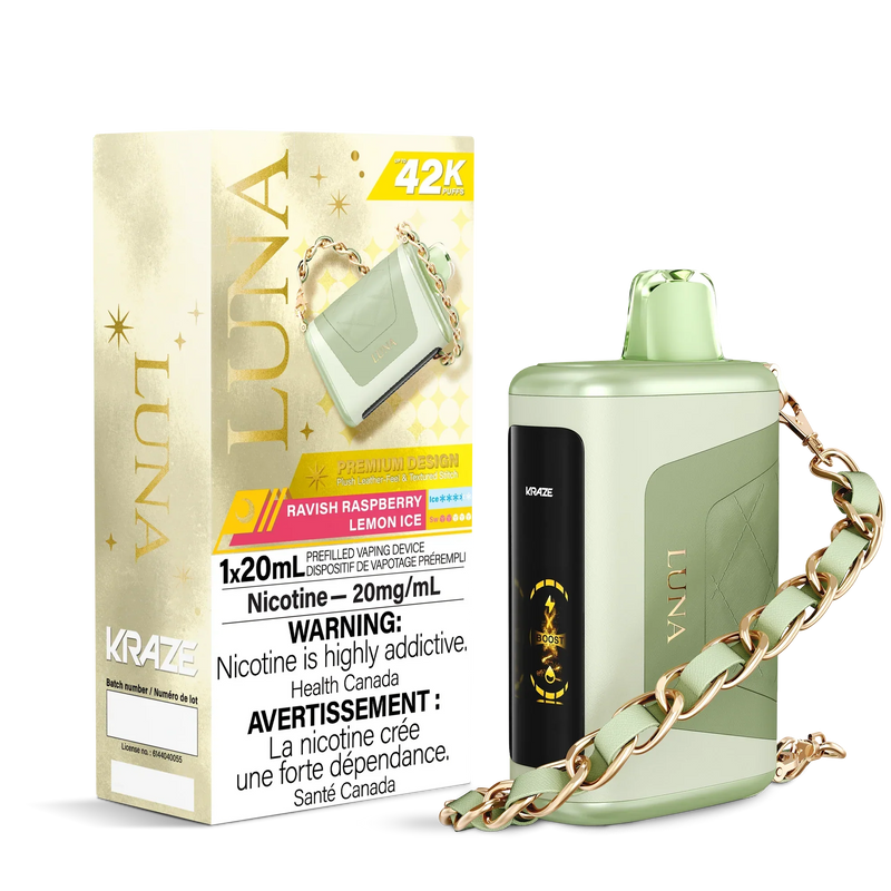 Kraze Luna Disposable - Ravish Raspberry Lemon Ice 20mg