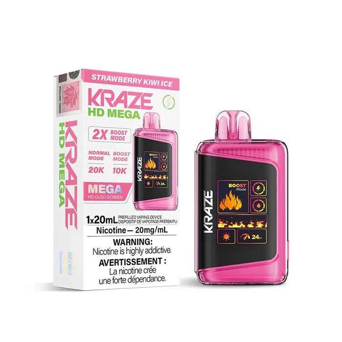 Kraze HD Mega Disposable Strawberry Kiwi Ice 20mg