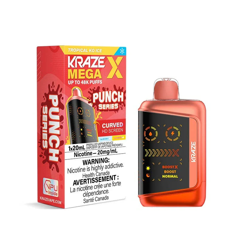 Kraze Mega X Disposable - Tropical KO Ice 20mg
