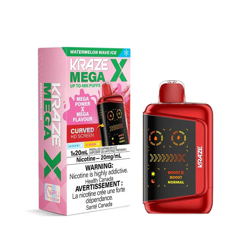 Kraze Mega X Disposable - Watermelon Wave Ice 20mg