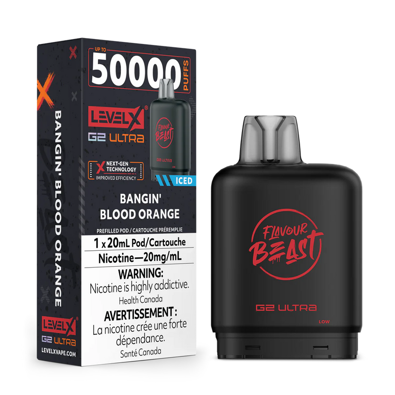 Level X Flavour Beast G2 Ultra - Bangin' Blood Orange Iced 20mg