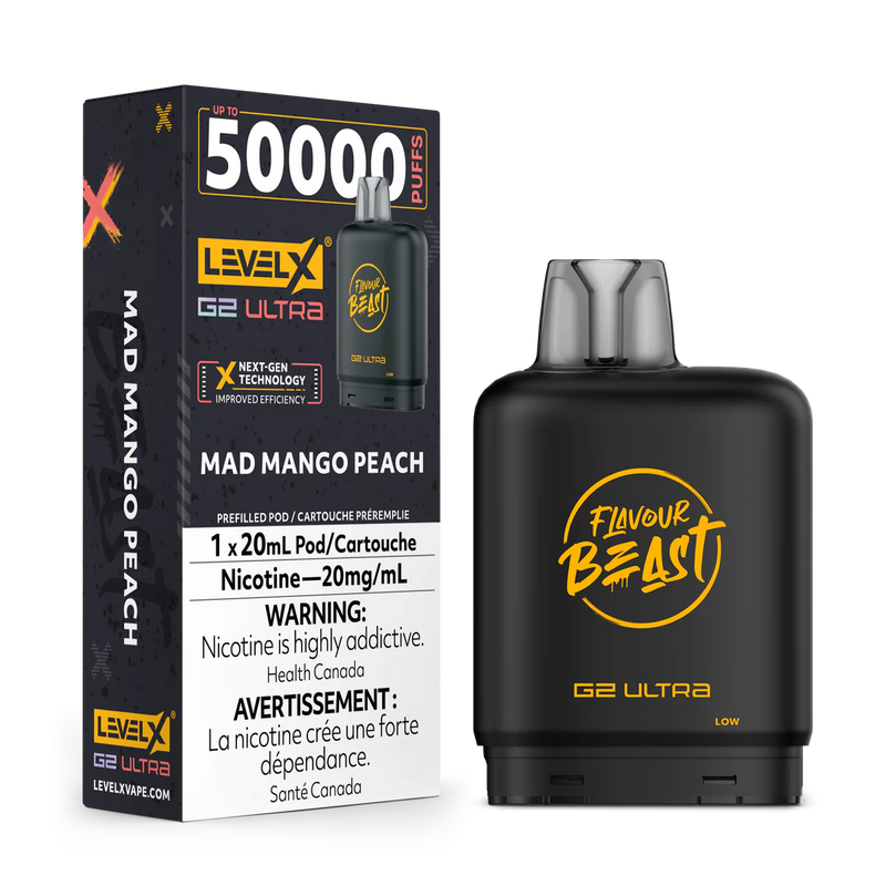 Level X Flavour Beast G2 Ultra - Mad Mango Peach 20mg