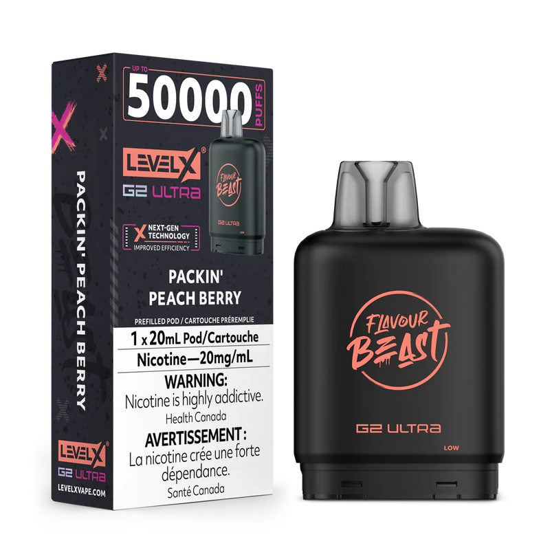 Level X Flavour Beast G2 Ultra - Packin' Peach Berry 20mg