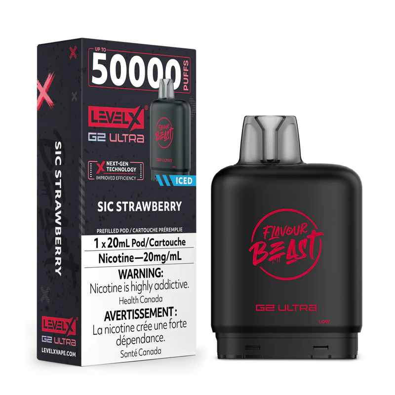 Level X Flavour Beast G2 Ultra - Sic Strawberry Iced 20mg