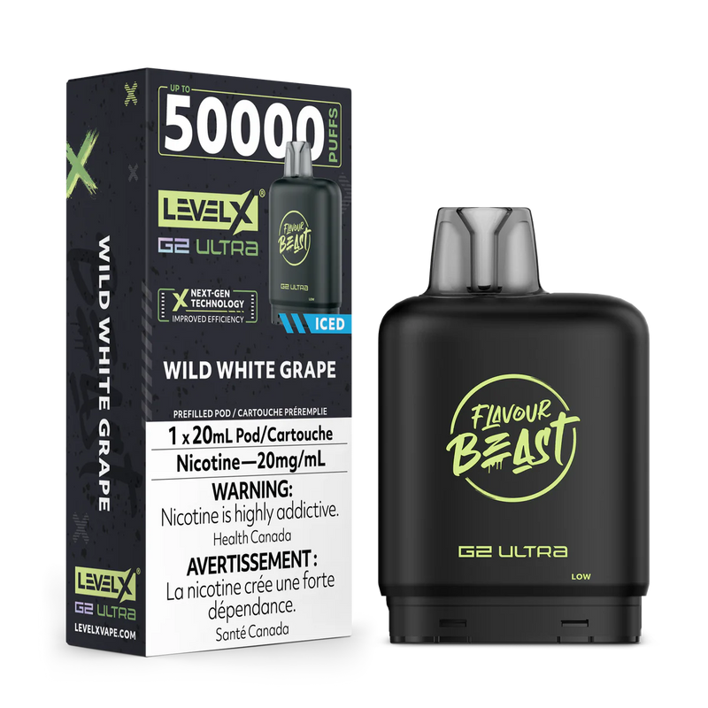 Level X Flavour Beast G2 Ultra - Wild White Grape Iced 20mg