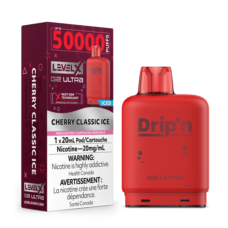 Level X Drip'n G2 Ultra Pod - Cherry Classic Ice 20mg