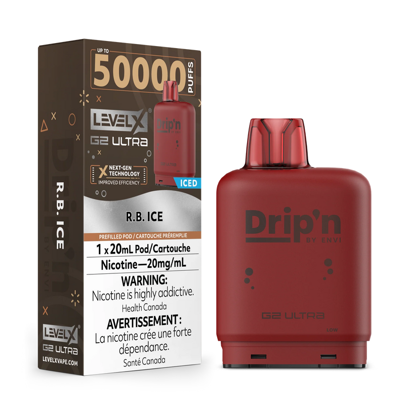 Level X Drip'n G2 Ultra Pod - R.B. Ice 20mg