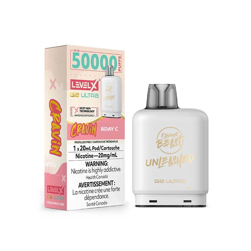 Level X Flavour Beast Unleashed G2 Ultra - Cravin' Bday C. 20mg