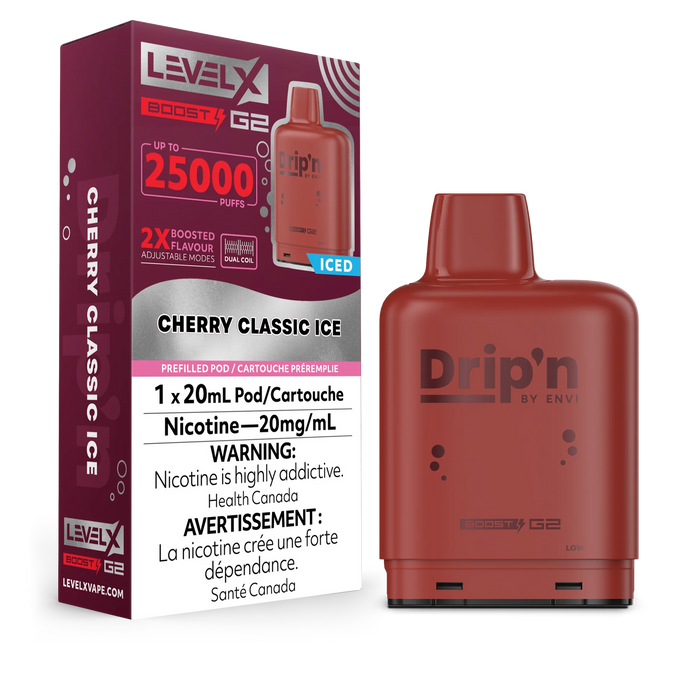 Level X Drip'n Boost G2 - Cherry Classic Ice 20mg