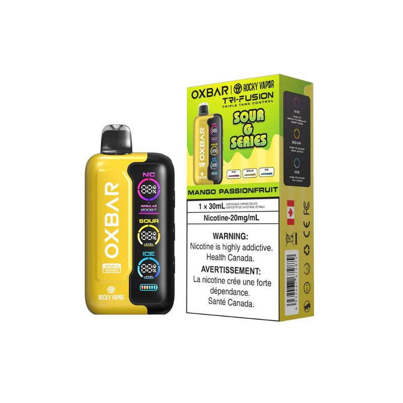 Rocky Vapor OXBAR Tri Fusion Disposable - Mango Passionfruit Sour G 20mg