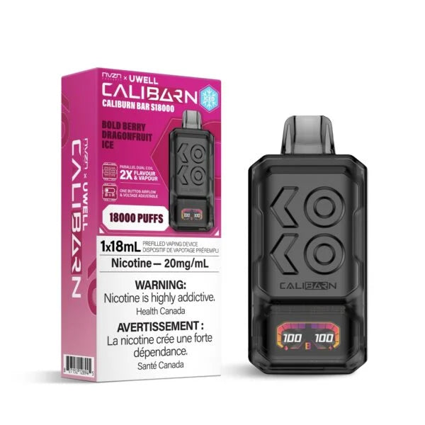 NVZN Caliburn Bar 18K Disposable - Bold Berry Dragonfruit Ice 20mg