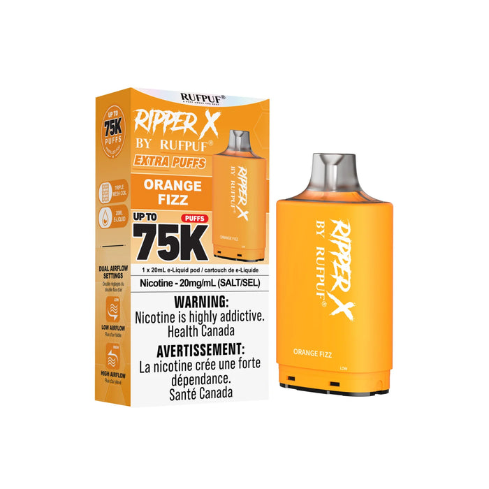 RIPPER X by RUFPUF 75K Pod - Orange Fizz 20mg