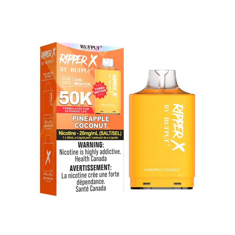 RIPPER X by RUFPUF 50K Pod - Pineapple Coconut 20mg