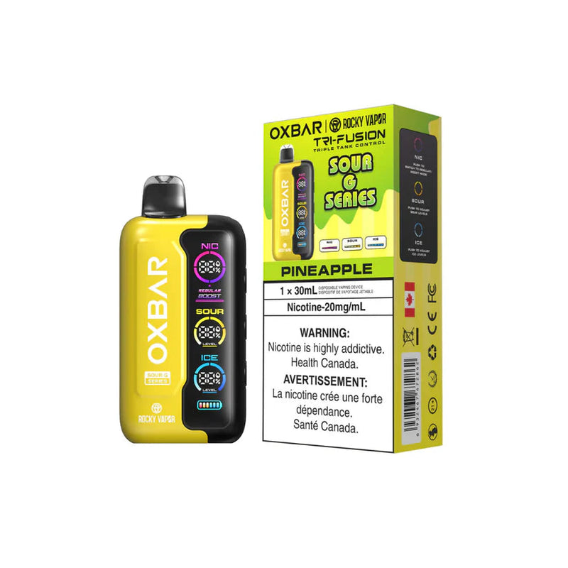 Rocky Vapor OXBAR Tri Fusion Disposable - Pineapple Sour G 20mg