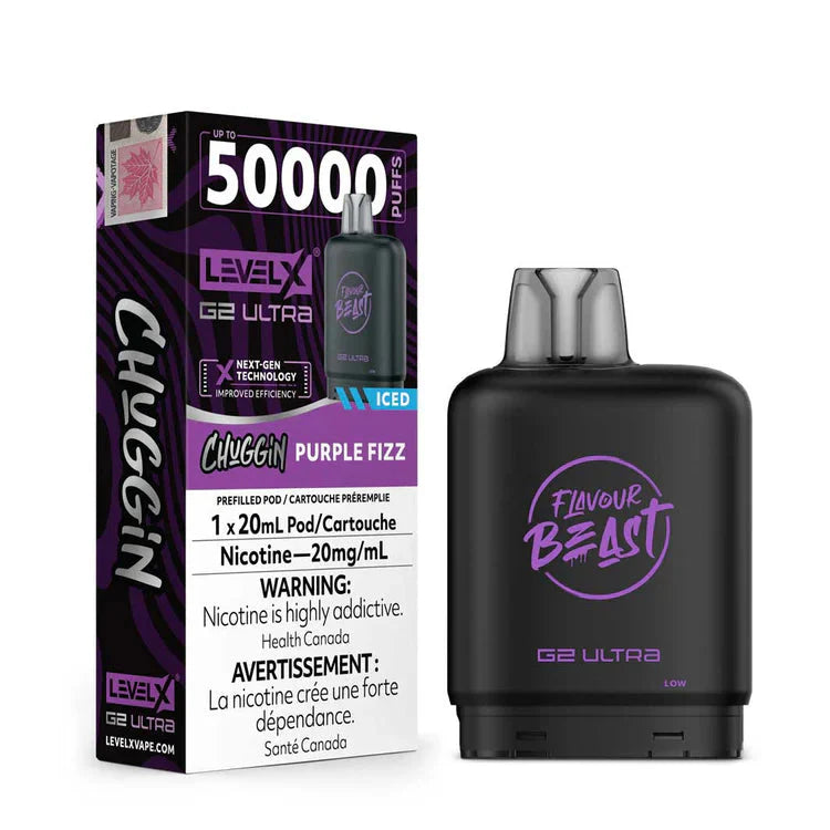 Level X Flavour Beast G2 Ultra - Chuggin' Purple Sparkle Iced 20mg
