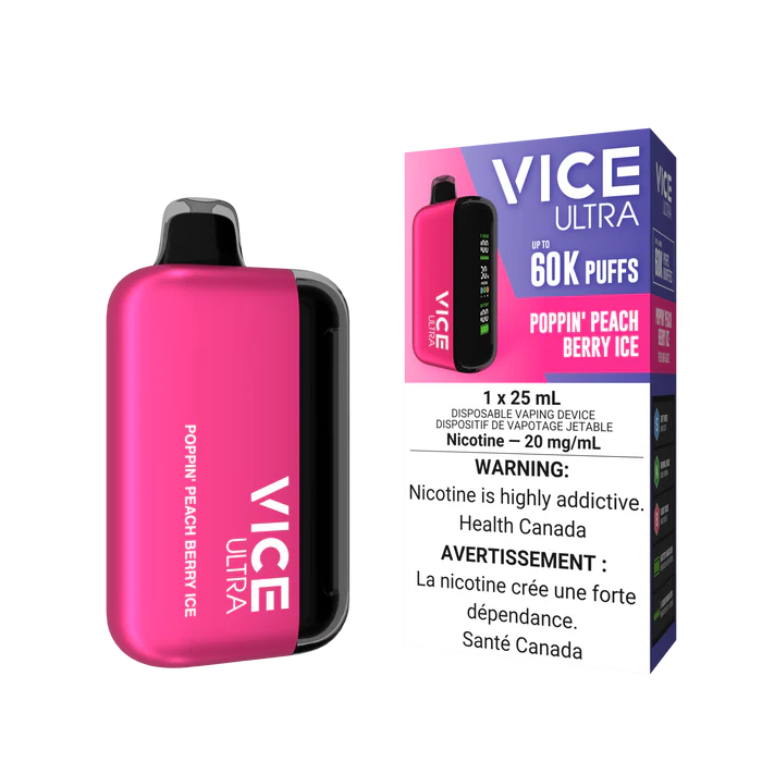 Vice Ultra Disposable - Poppin' Peach Berry Ice 20mg