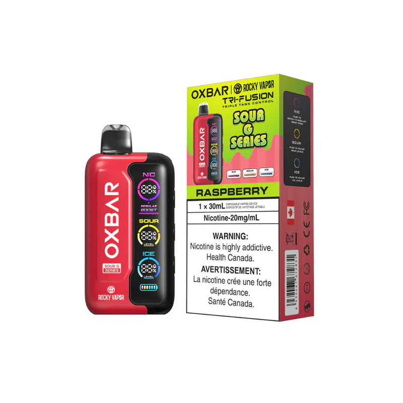 Rocky Vapor OXBAR Tri Fusion Disposable - Raspberry Sour G 20mg