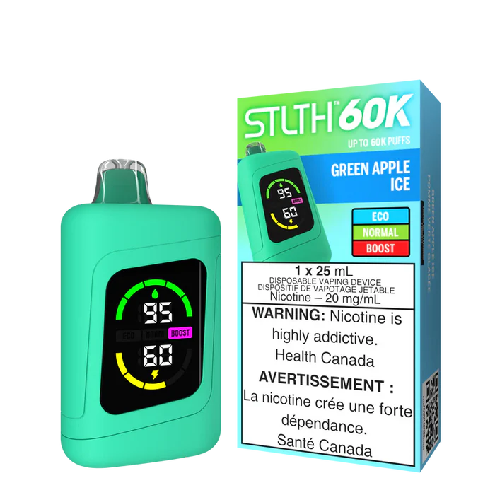 STLTH 60K Disposable - Green Apple Ice 20mg