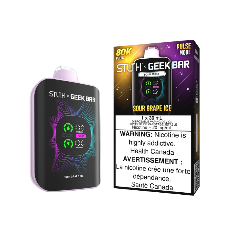 STLTH x Geek Bar 80K Disposable - Sour Grape Ice 20mg
