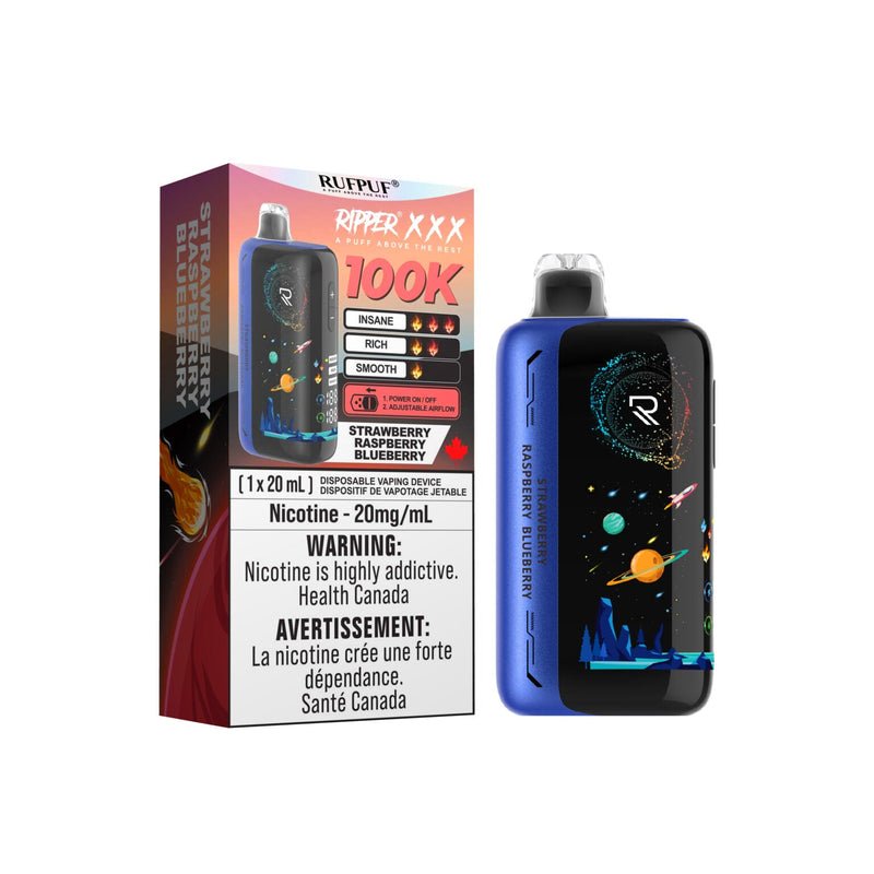 Ripper XXX 100K Disposable - Strawberry Raspberry Blueberry 20mg