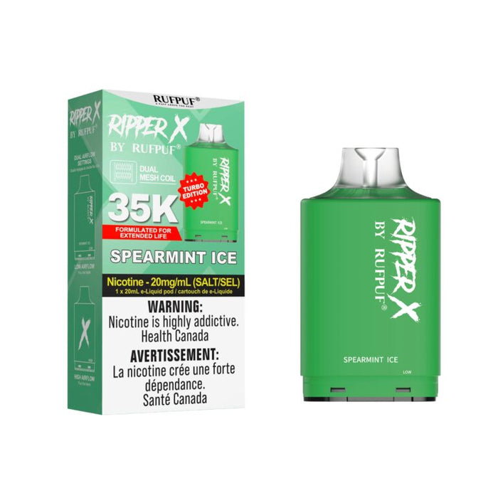 RIPPER X by RUFPUF 35K Pod - Spearmint Ice 20mg