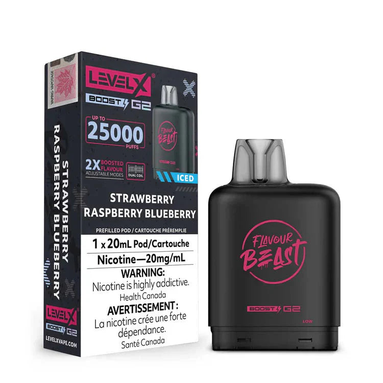 Level X Flavour Beast Boost G2 - Strawberry Raspberry Blueberry Iced 2 ...