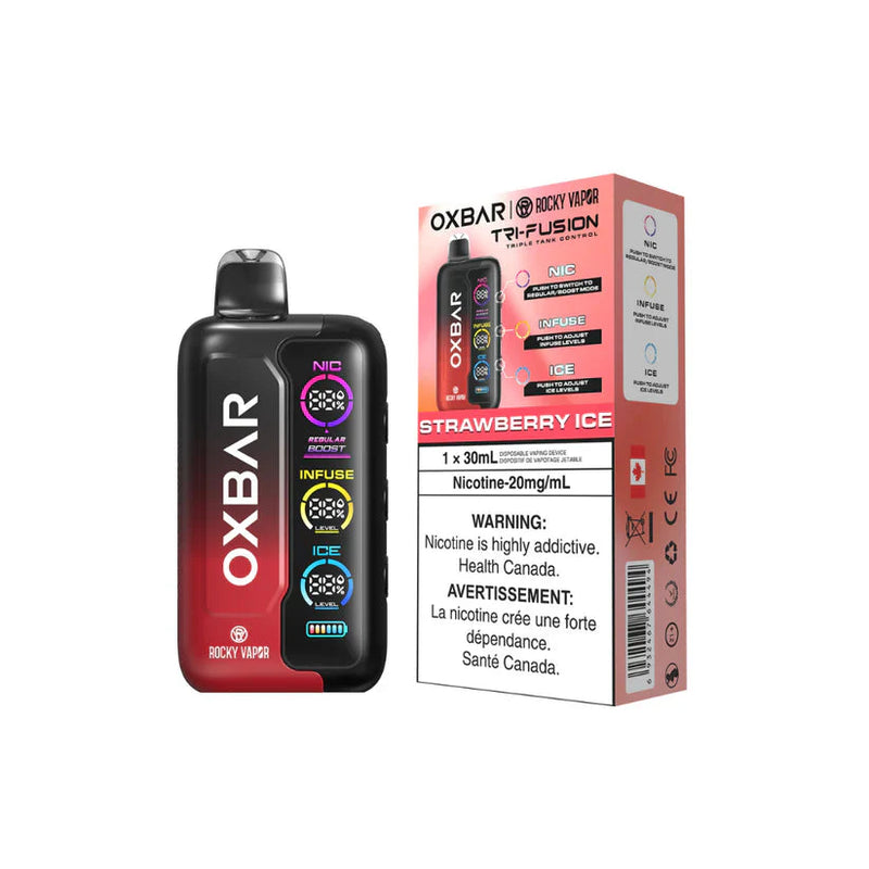 Rocky Vapor OXBAR Tri Fusion Disposable - Strawberry Ice 20mg