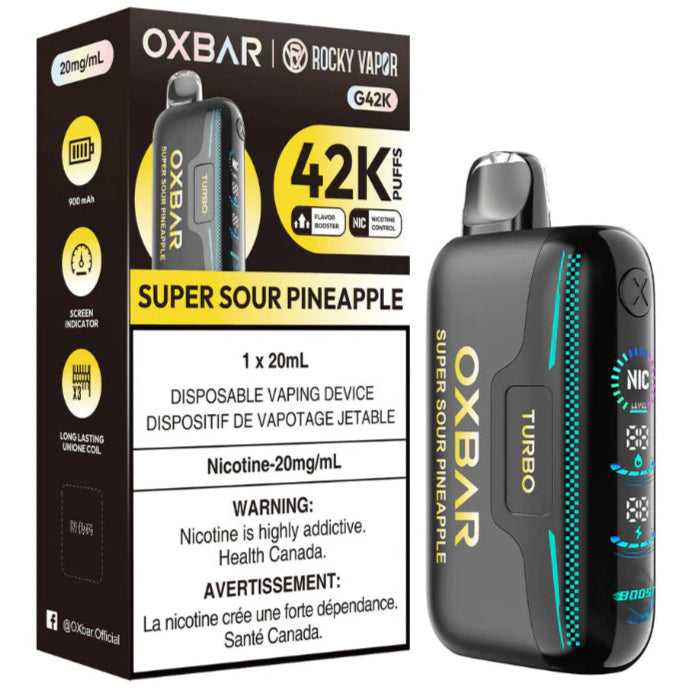 Rocky Vapor OXBAR G42K Disposable - Super Sour Pineapple 20mg
