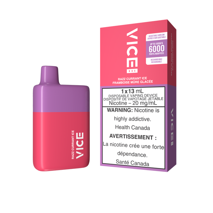 Vice Box Disposable - Razz Currant Ice 20mg