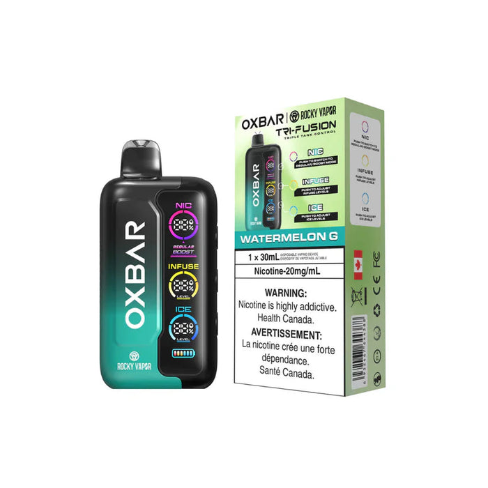 Rocky Vapor OXBAR Tri Fusion Disposable - Watermelon G 20mg