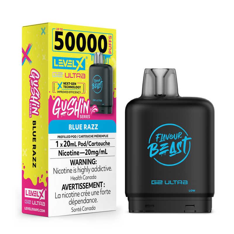 Level X Flavour Beast G2 Ultra - Gushin' Blue Razz 20mg