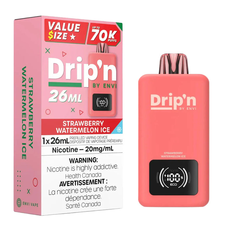 Drip'n by ENVI 70K Disposable - Strawberry Watermelon Ice 20mg