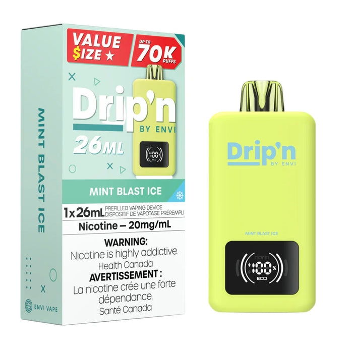 Drip'n by ENVI 70K Disposable - Mint Blast Ice 20mg