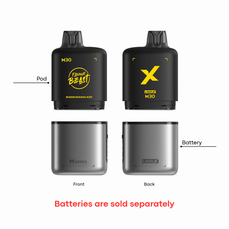 Level X M Series Flavour Beast Pod 30ml - Frizzy Peach Iced 20mg
