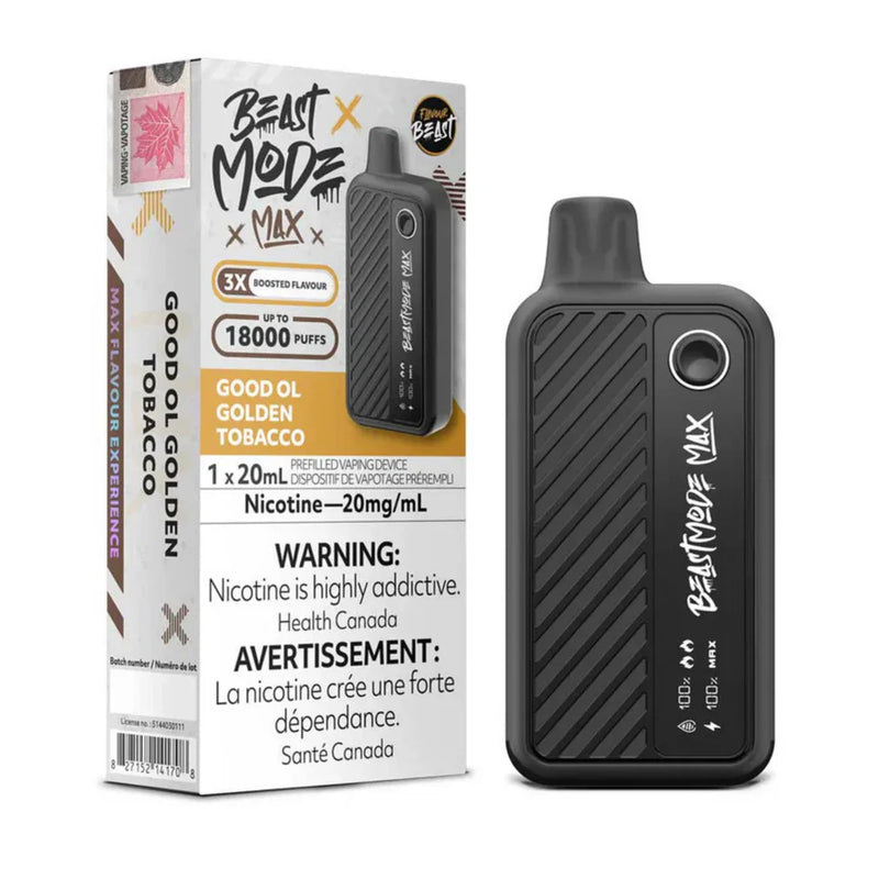 Flavour Beast Beast Mode Max 18K Disposable - Goold Ol Golden Tobacco 20mg