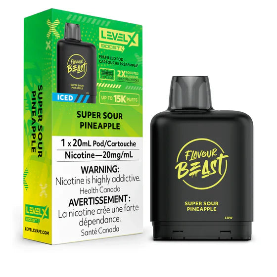 Level X Flavour Beast Boost G2 -  Super Sour Pineapple Iced 20mg