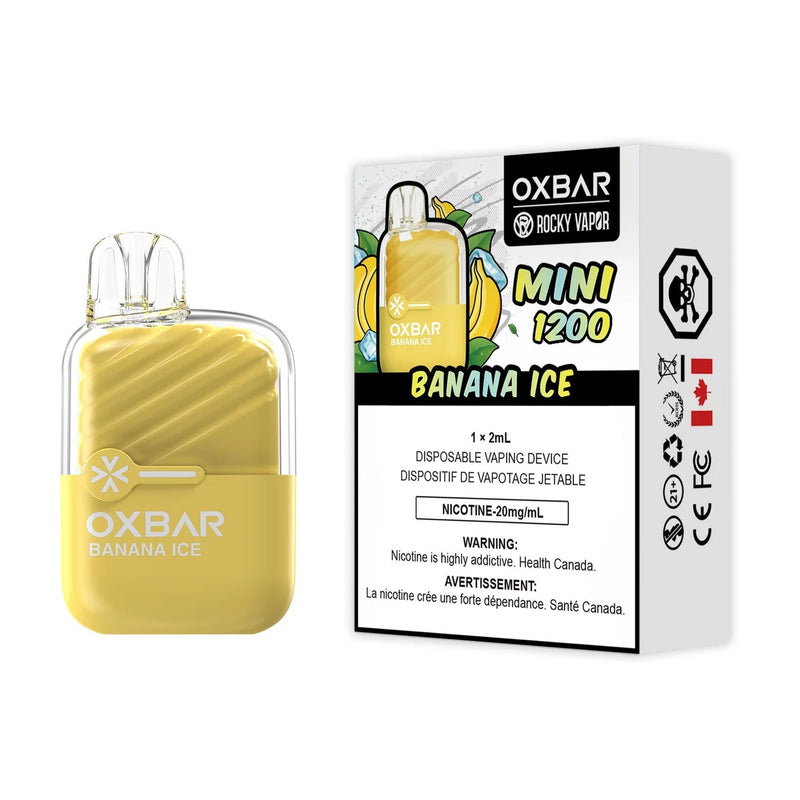 Rocky Vapor OXBAR Mini 1200 Disposable - Banana Ice 20mg